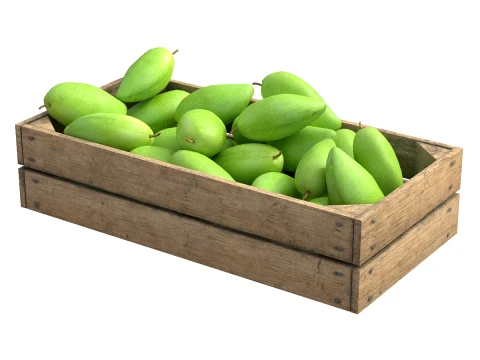 Mango 4 Wooden Crate 3D Model