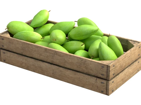 Mango 4 Wooden Crate 3D Model