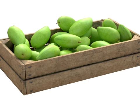 Mango 4 Wooden Crate 3D Model