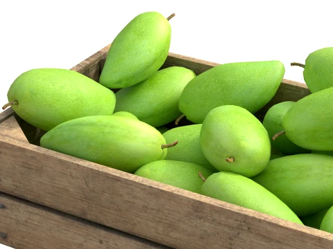 Mango 4 Wooden Crate 3D Model