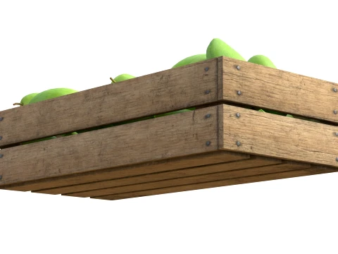 Mango 4 Wooden Crate 3D Model