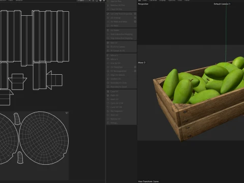 Mango 4 Wooden Crate 3D Model