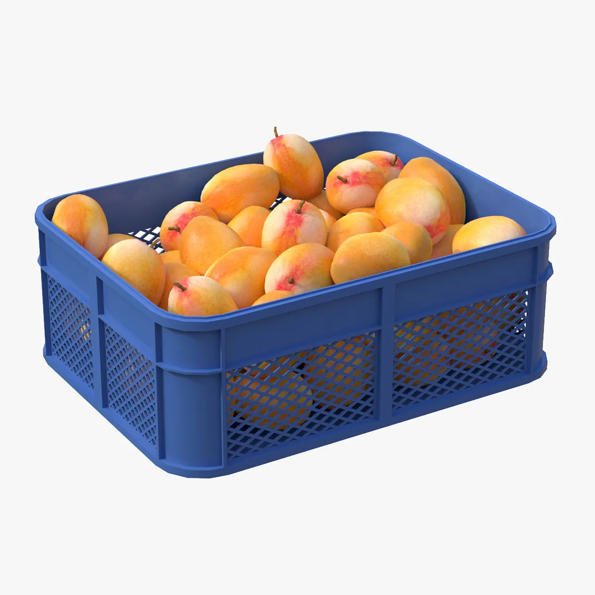 Mango Plastic Crate 3D Model .c4d .max .obj .3ds .fbx .stl .blend