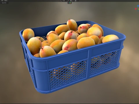 Mango Plastic Crate 3D Model