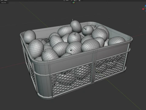 Mango Plastic Crate 3D Model