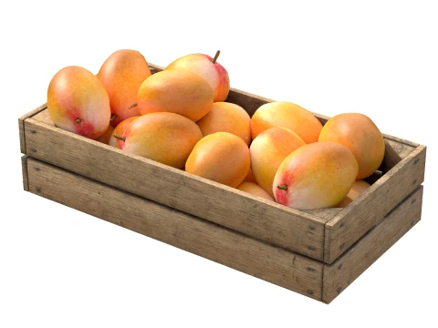 Mango Wooden Crate 3D Model