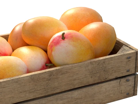 Mango Wooden Crate 3D Model