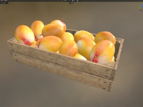 Mango Wooden Crate 3D Model