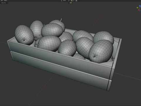 Mango Wooden Crate 3D Model