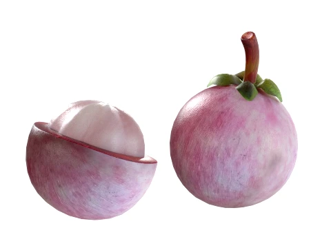 Mangosteen Fruit 3D Model