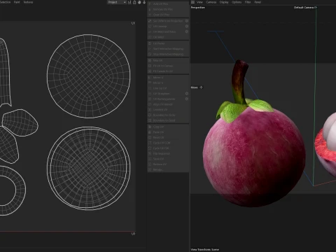 Mangosteen Fruit 3D Model