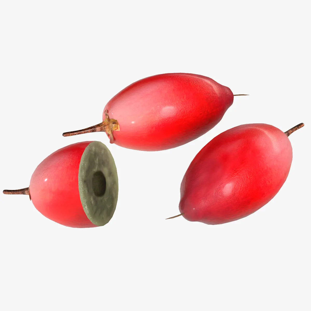 Miracle Fruit 3D Model .c4d .max .obj .3ds .fbx .stl .blend