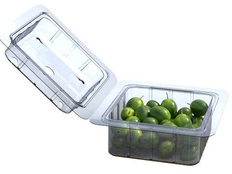 Olive Fruit Box Plastic Transparent 3D Model