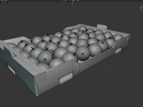 Passion Fruit Carboard Box 3D Model