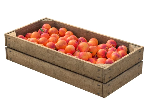 Caja de madera de durazno Modelo 3D