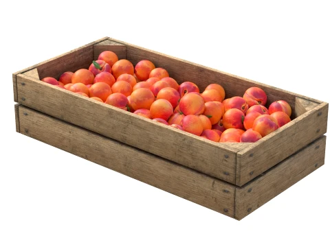 Peach Wooden Crate 3D Model