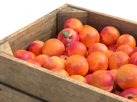 Peach Wooden Crate 3D Model