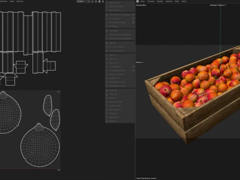 Peach Wooden Crate 3D Model
