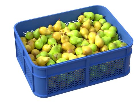 Pear Plastic Crate 3D Model
