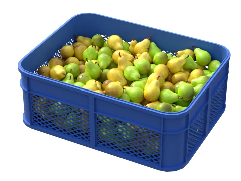 Pear Plastic Crate 3D Model