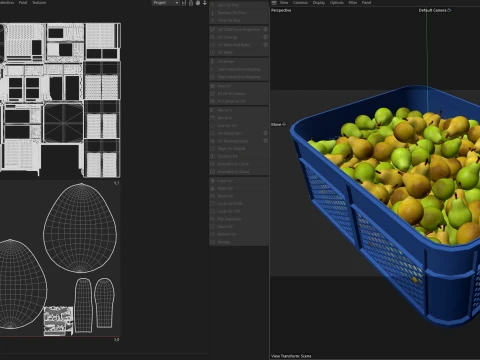 Pear Plastic Crate 3D Model