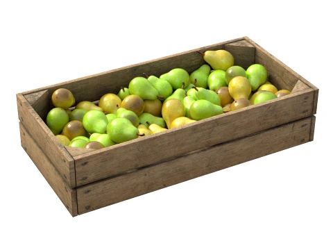 Caja de madera de pera Modelo 3D