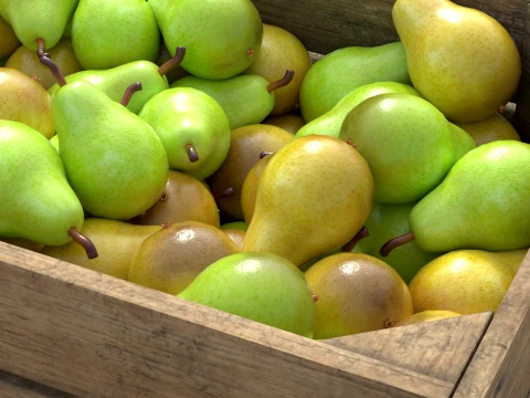 Pear Wooden Crate 3D Model