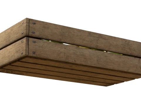 Pear Wooden Crate 3D Model