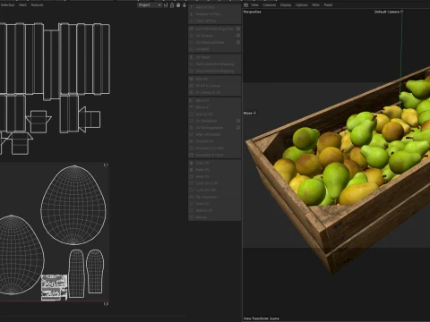 Pear Wooden Crate 3D Model