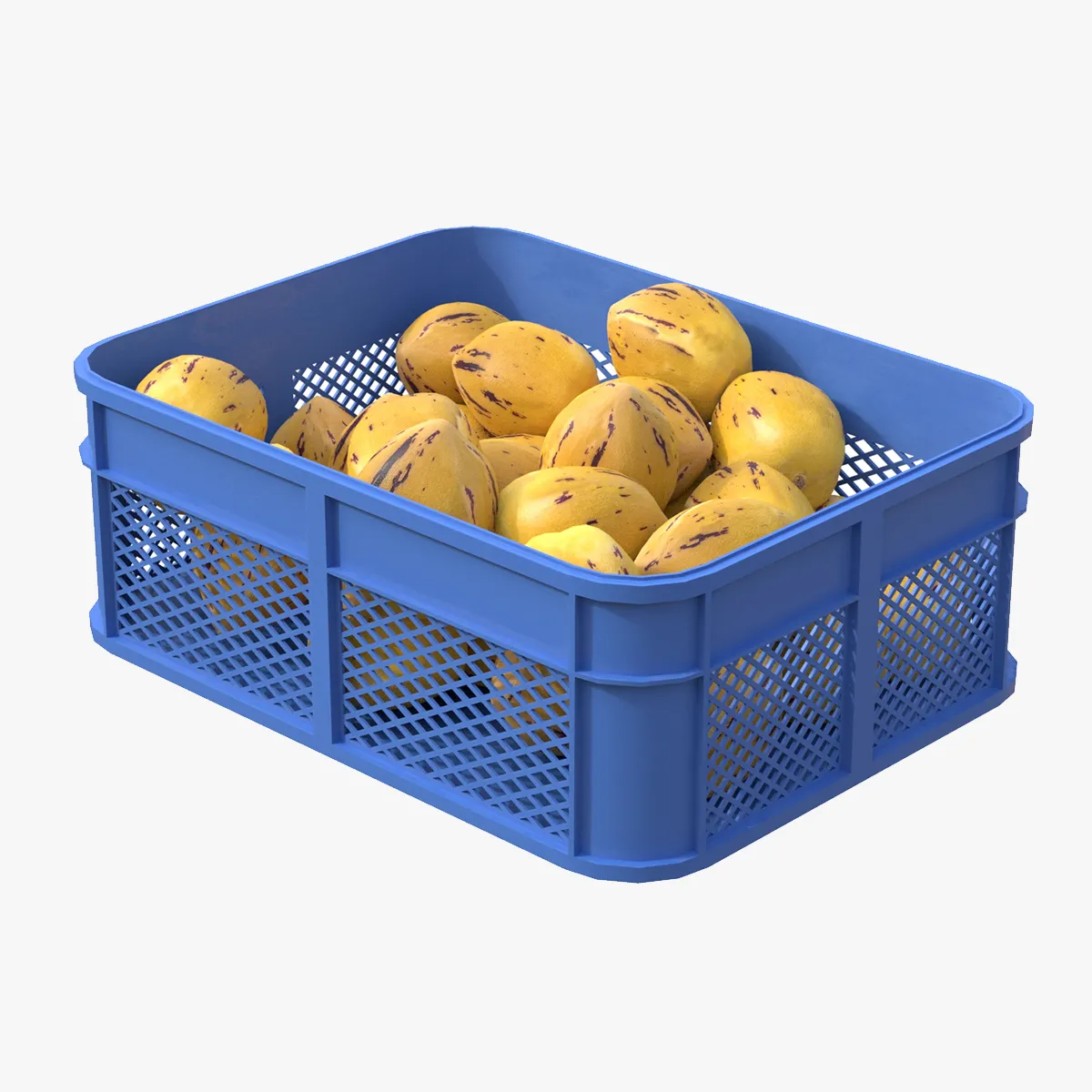 Pepino Plastic Crate 3D Model .c4d .max .obj .3ds .fbx .stl .blend 