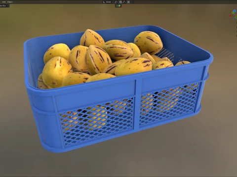 Pepino Plastic Crate 3D Model