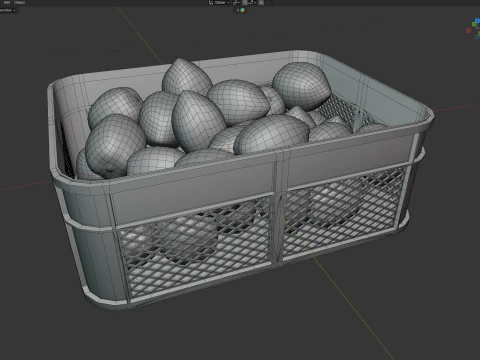 Pepino Plastic Crate 3D Model