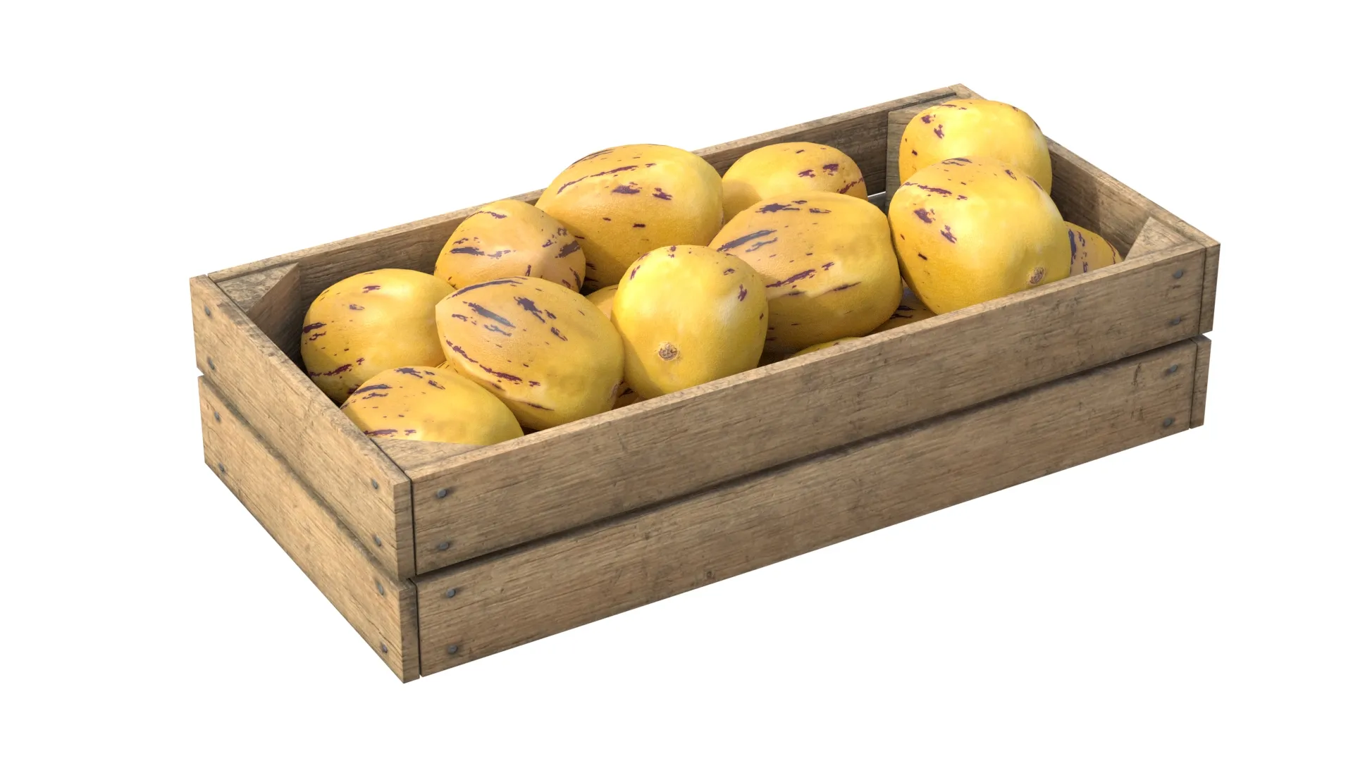 Pepino Wooden Crate 3D Model .c4d .max .obj .3ds .fbx .stl .blend
