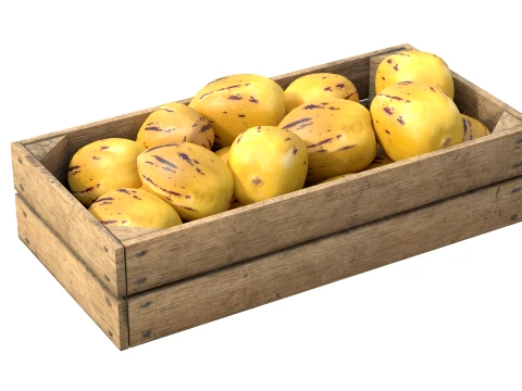 Caj&oacute;n de madera de pepino Modelo 3D