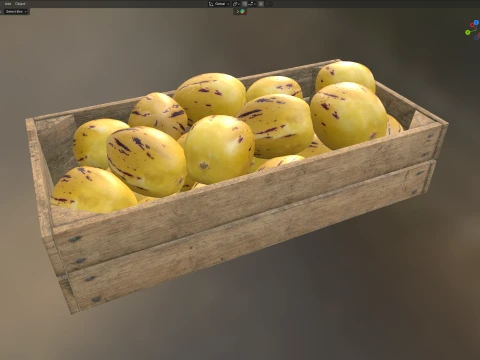 Pepino Wooden Crate 3D Model