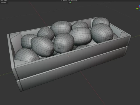 Pepino Wooden Crate 3D Model