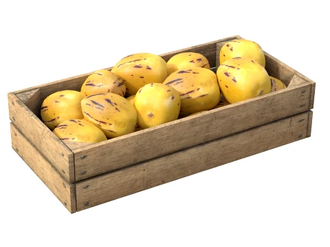 Pepino Wooden Crate 3D Model