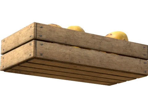 Pepino Wooden Crate 3D Model