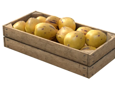 Pepino Wooden Crate 3D Model