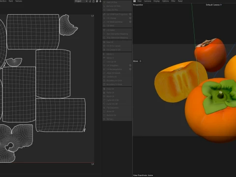 Persimmon Fruit 3D Model