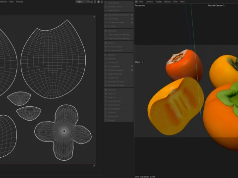 Persimmon Fruit 3D Model