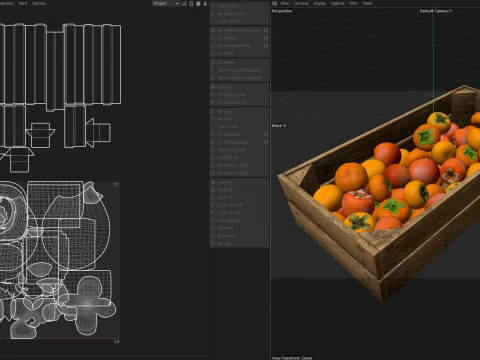 Persimmon Wooden Crate 3D Model