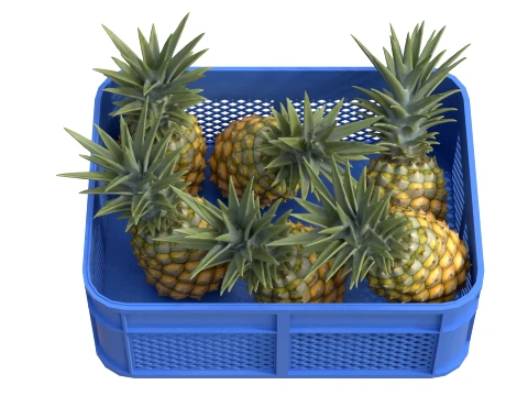 Pineapple Plastic Crate 3D Model