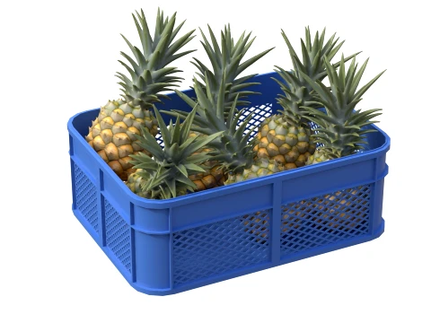 Pineapple Plastic Crate 3D Model