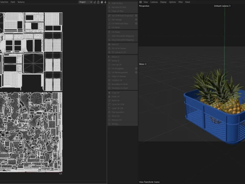 Pineapple Plastic Crate 3D Model
