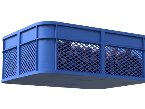 Plum Plastic Crate 3D Model