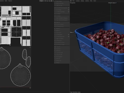 Plum Plastic Crate 3D Model