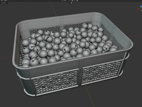 Plum Plastic Crate 3D Model