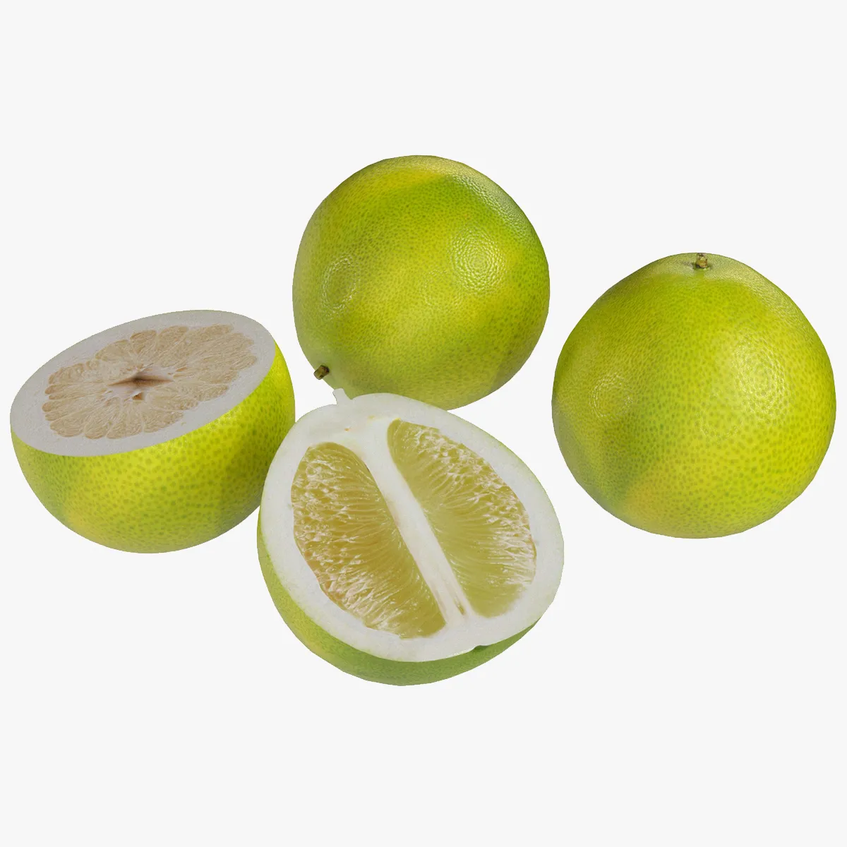 Pomelo Fruit 3D Model .c4d .max .obj .3ds .fbx .stl .blend