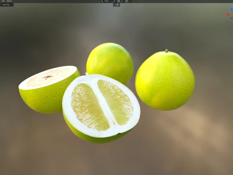 Pomelo Fruit 3D Model